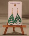 pineapple shaped wooden earrings, laser earrings