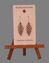 Small Wooden Leaf Earrings