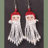 Beaded Santa Earrings