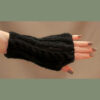 Knitted Black Fingerless Glove